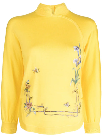 Renascent Collection Floral-Print Jumper