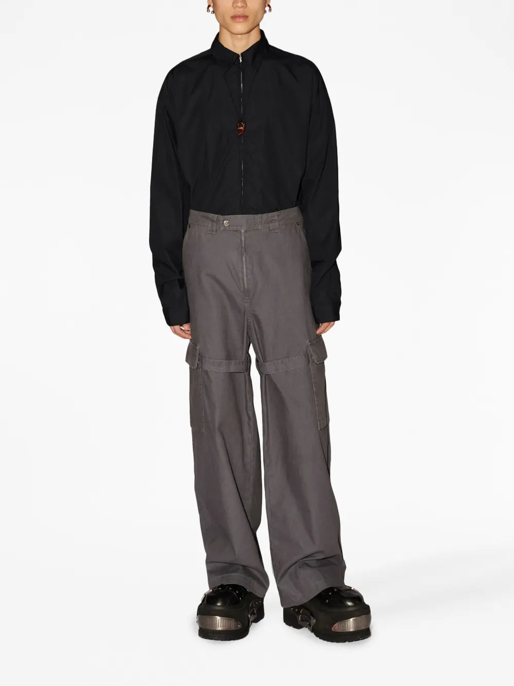 Belted-Leg Cargo Trousers