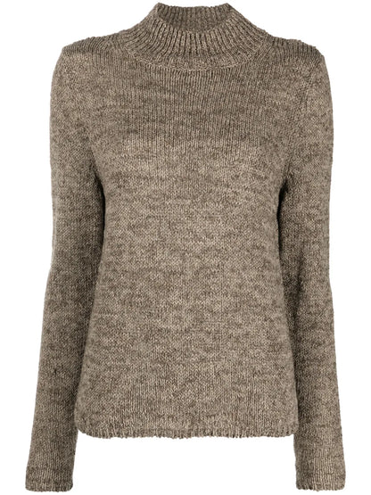 High-Neck Knitted Jumper