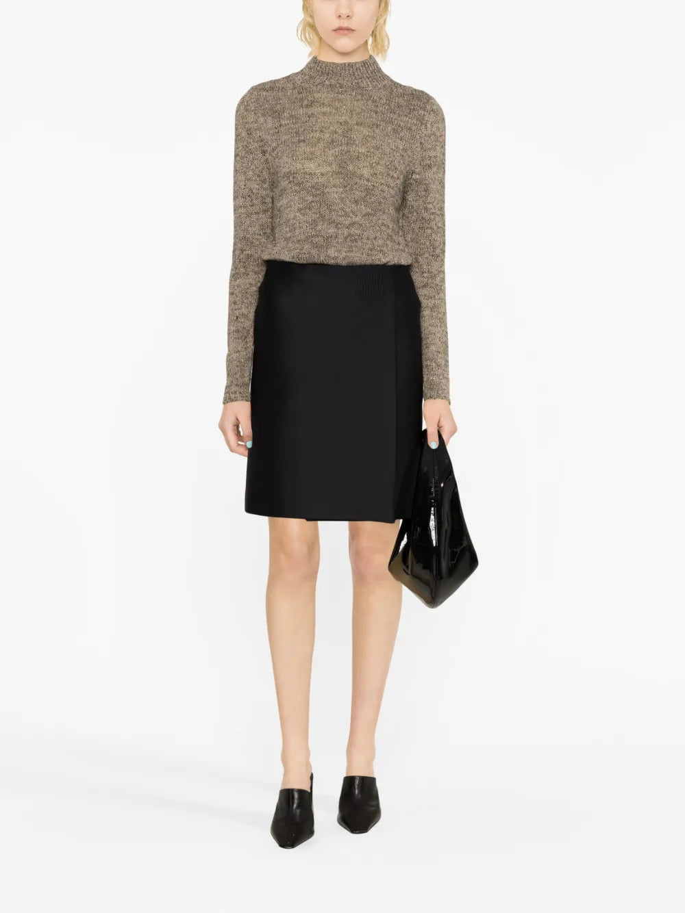 High-Neck Knitted Jumper