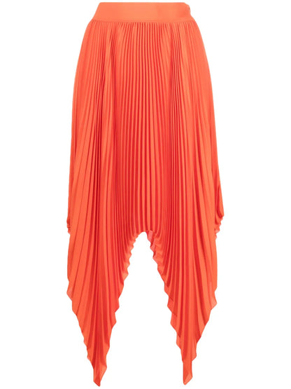 Asymmetric Pleated Skirt