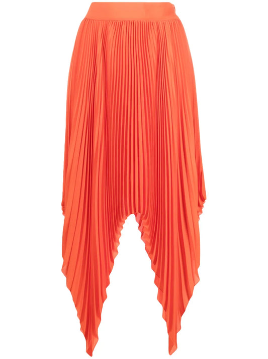 Asymmetric Pleated Skirt