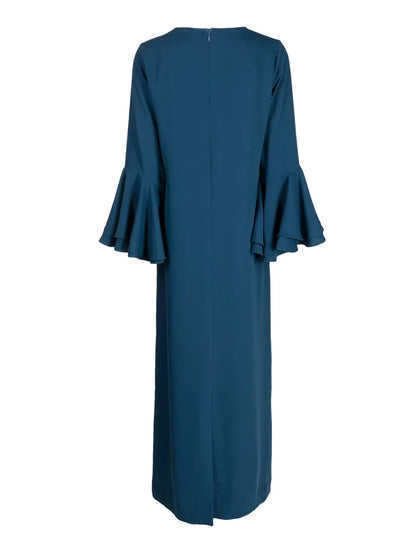 Flute-Sleeve Dress