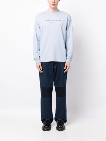 Glitter-Effect Long-Sleeve T-Shirt