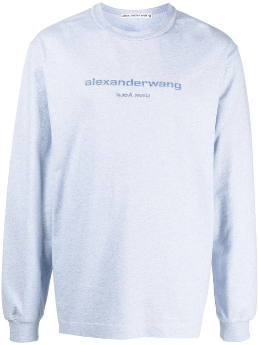 Glitter-Effect Long-Sleeve T-Shirt