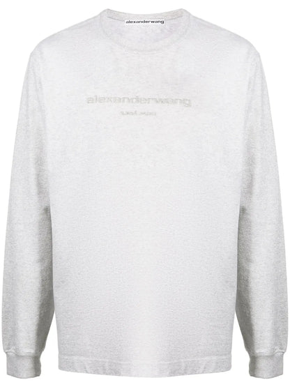 Glitter-Effect Long-Sleeve T-Shirt