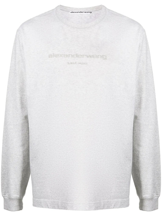 Glitter-Effect Long-Sleeve T-Shirt