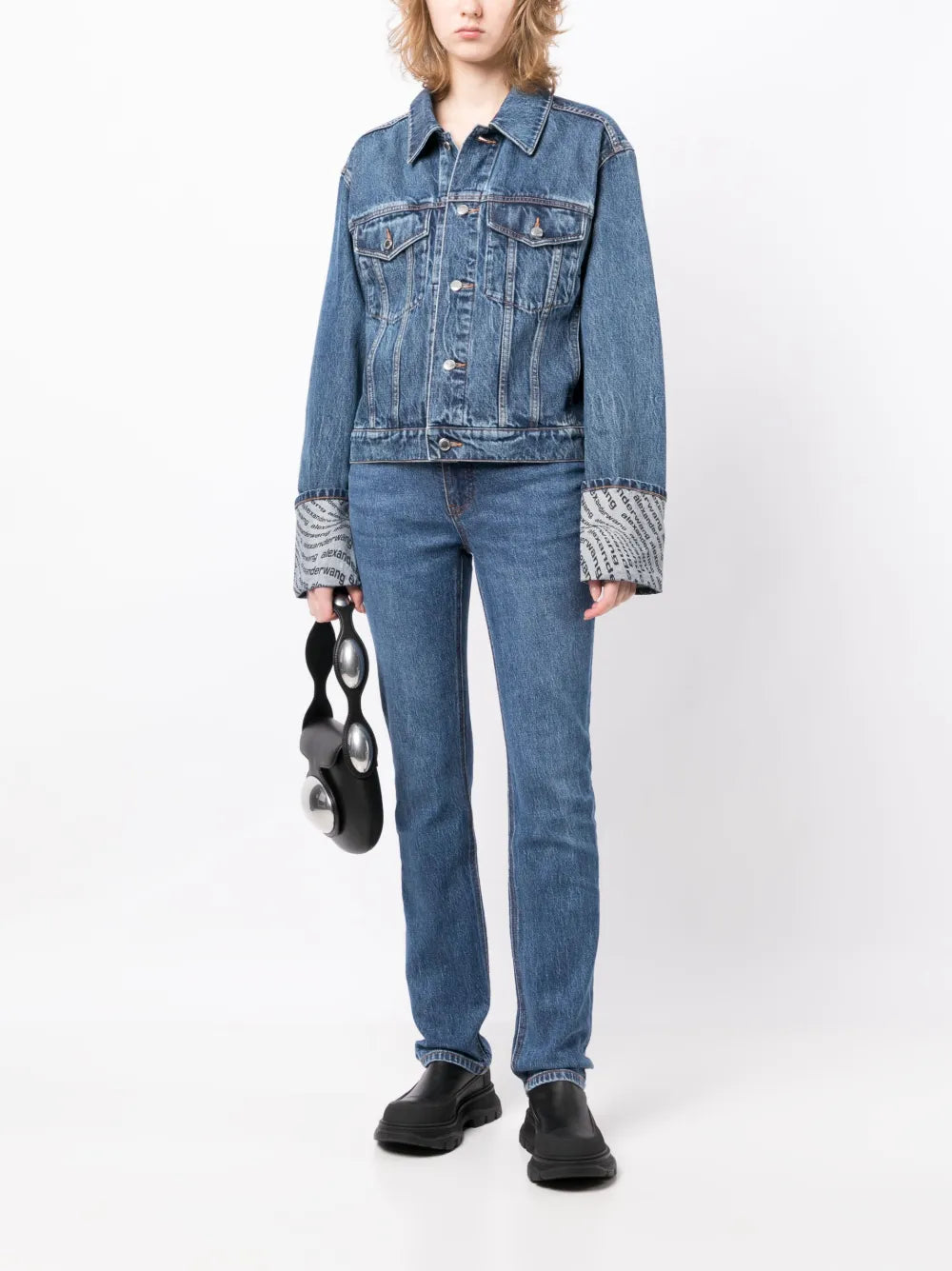 Logo-Print Denim Jacket