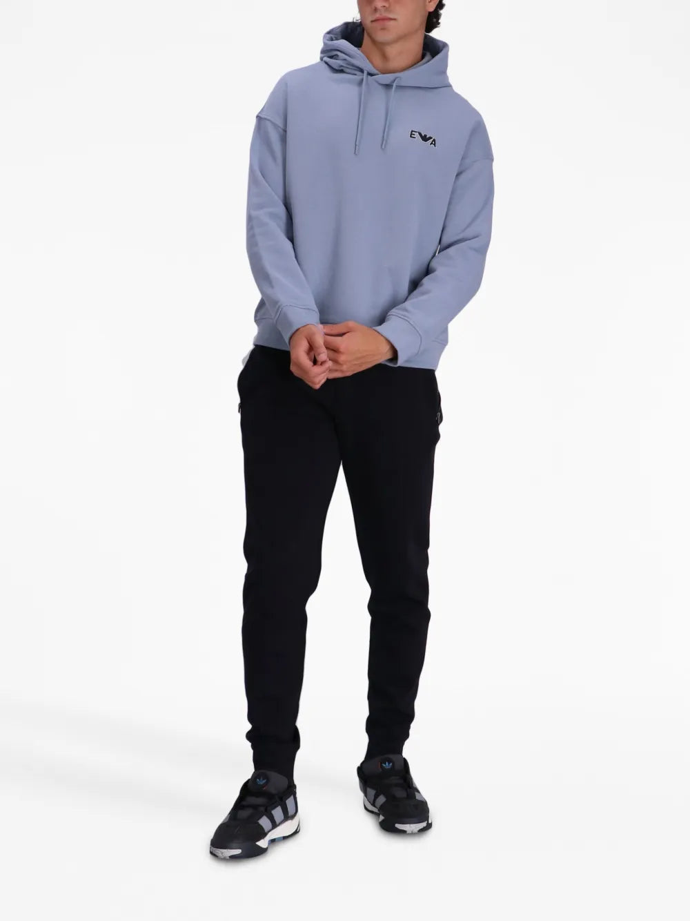 Logo-Patch Drawstring Hoodie