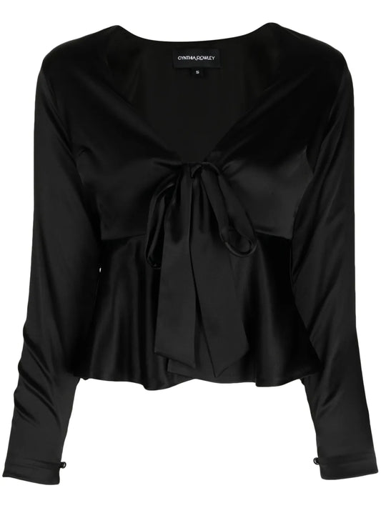 V-Neck Silk Blouse