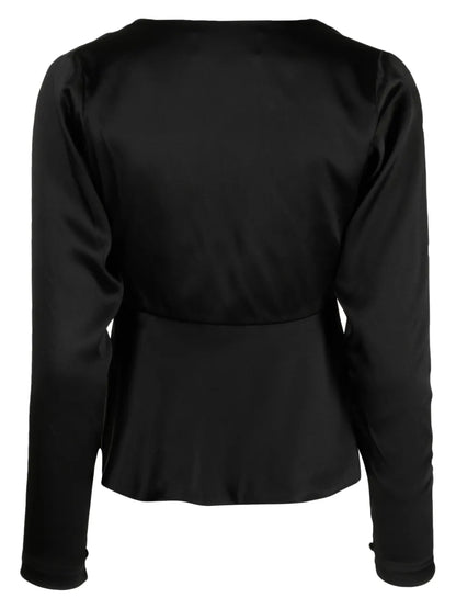 V-Neck Silk Blouse