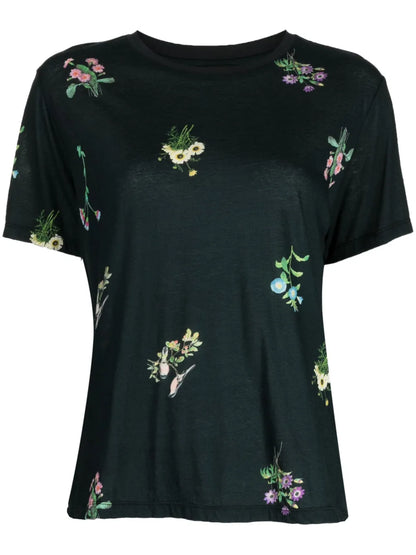 Floral-Print Cotton T-Shirt