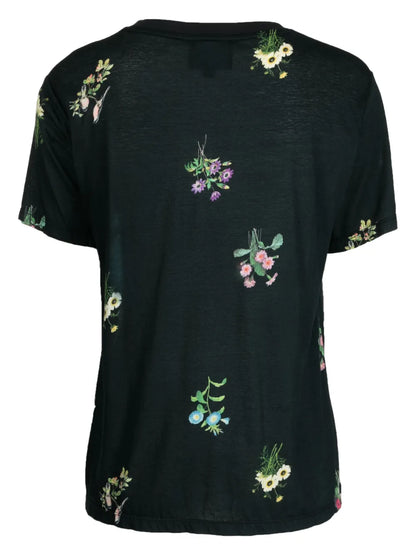 Floral-Print Cotton T-Shirt