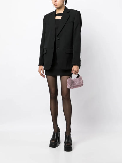 Logo-Embroidered Single-Breasted Blazer