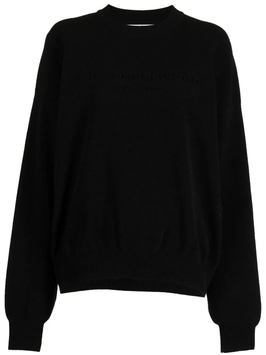 Logo-Embroidered Ribbed Sweater