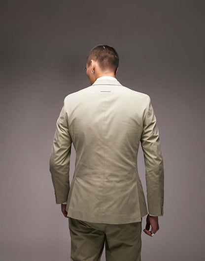 Slim Double Breasted Suit Jacket