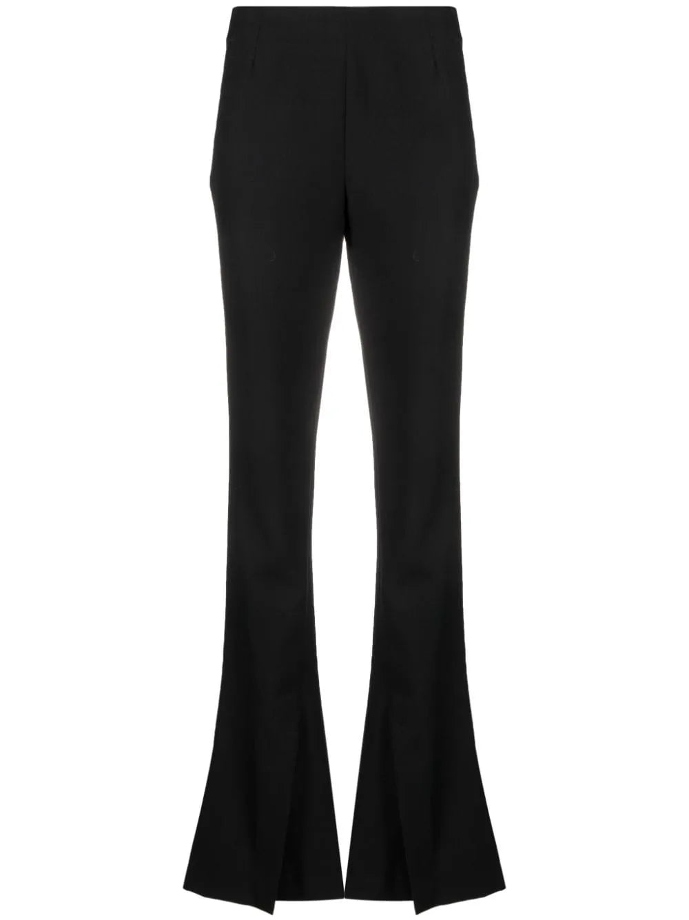 High-Waisted Wool Split Trousers