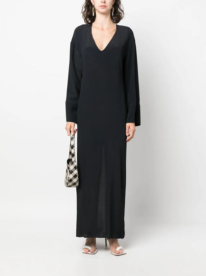 Long V-Neck Dress