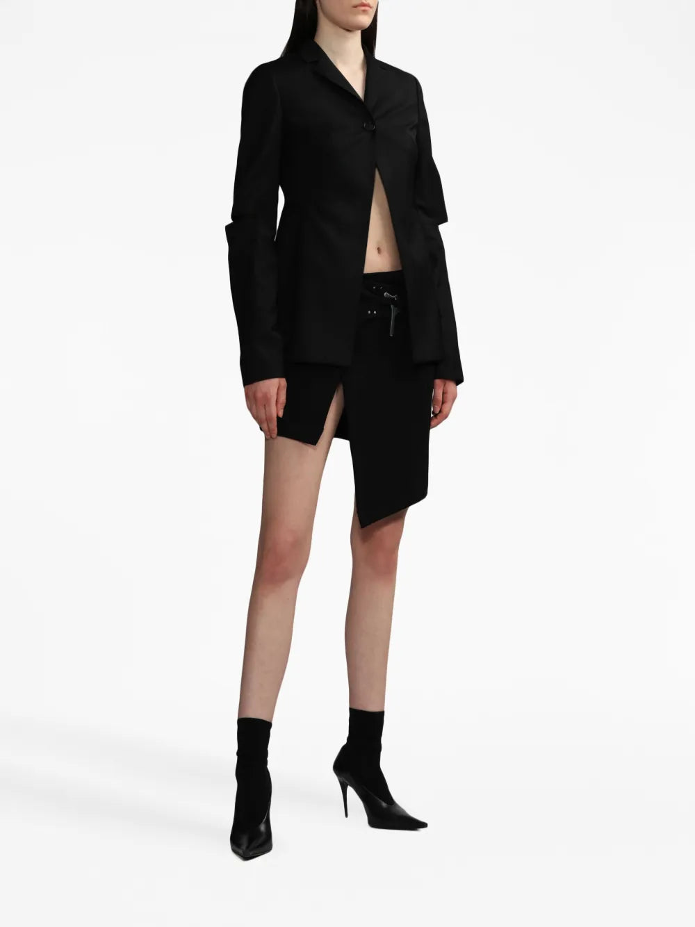 Asymmetric Wrap-Style Skirt