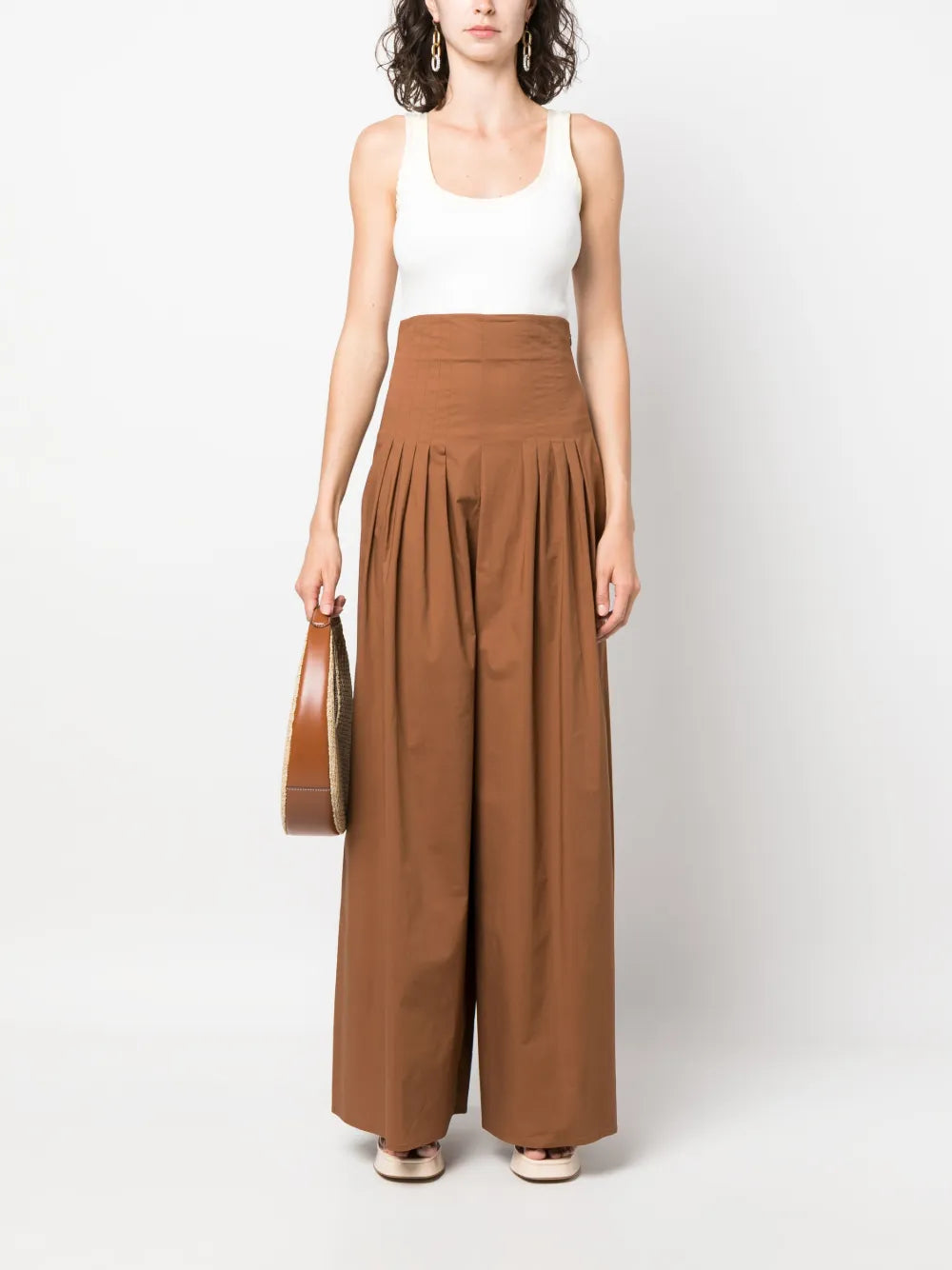 High-Waisted Palazzo Trousers