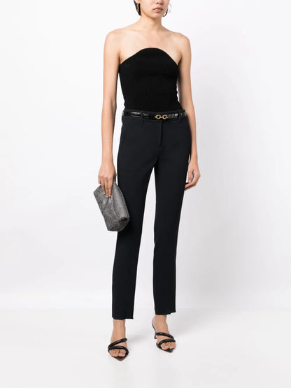 Mid-Rise Cropped Trousers