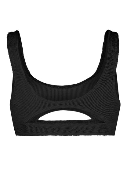 Cut-Out Crinkled Bikini Top