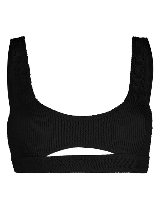 Cut-Out Crinkled Bikini Top