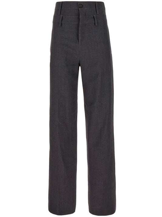 High-Waisted Virgin-Wool Trousers
