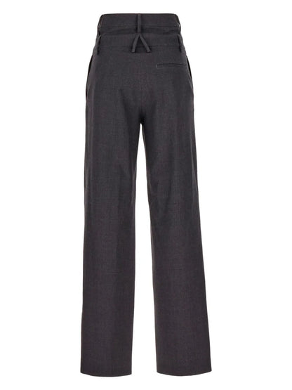 High-Waisted Virgin-Wool Trousers