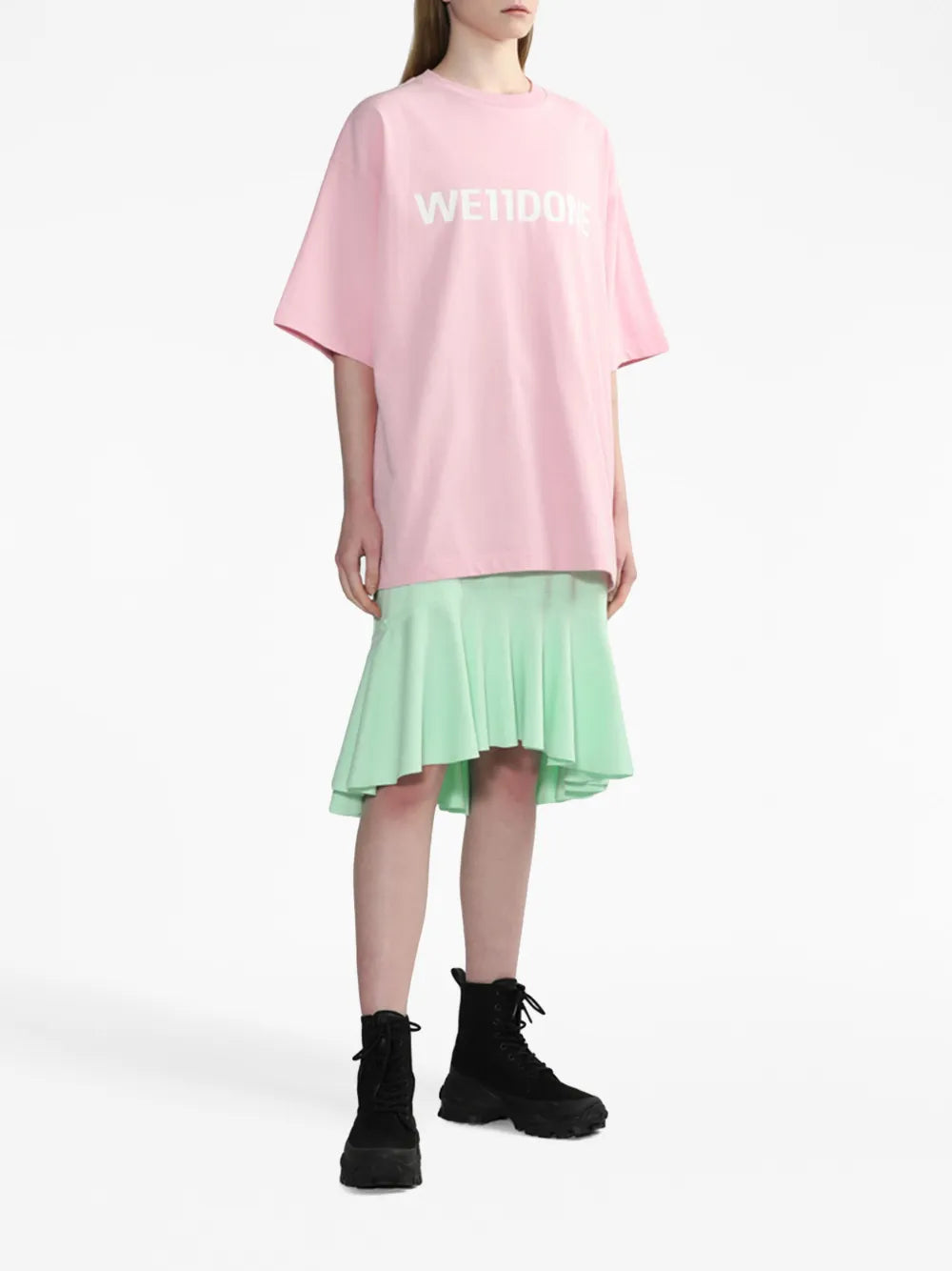 Ruffle-Detailing Asymmetric Skirt