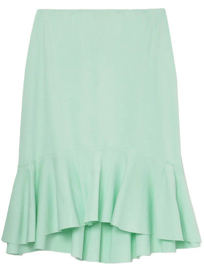 Ruffle-Detailing Asymmetric Skirt