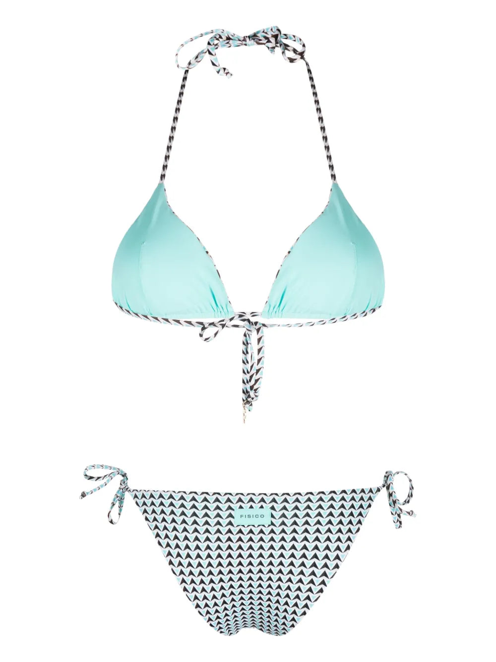 Geometric-Print Bikini Set