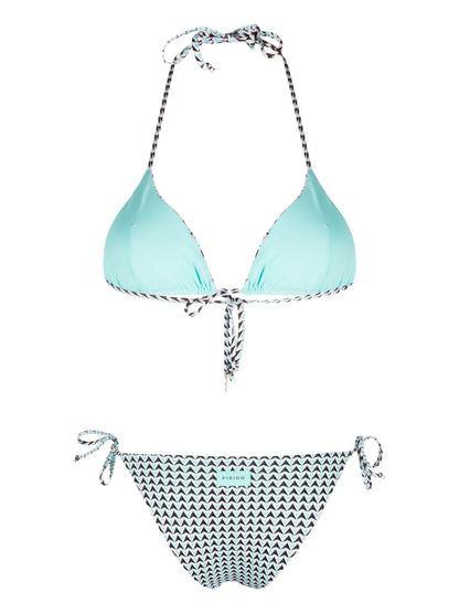 Geometric-Print Bikini Set