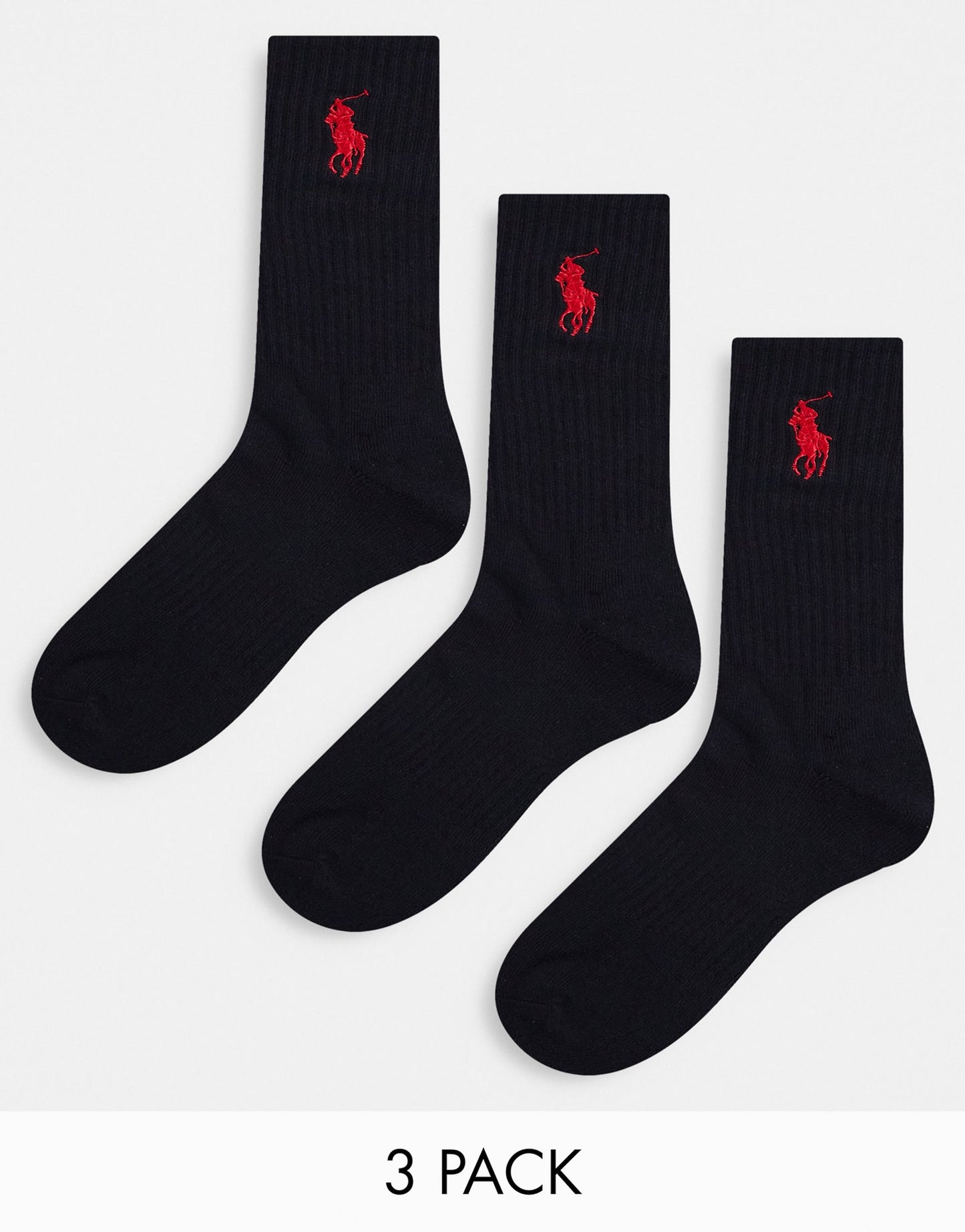 3 Pack Sport Socks With Pony Logo