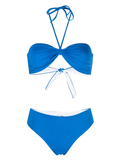 Ruched Bandeau Bikini Set