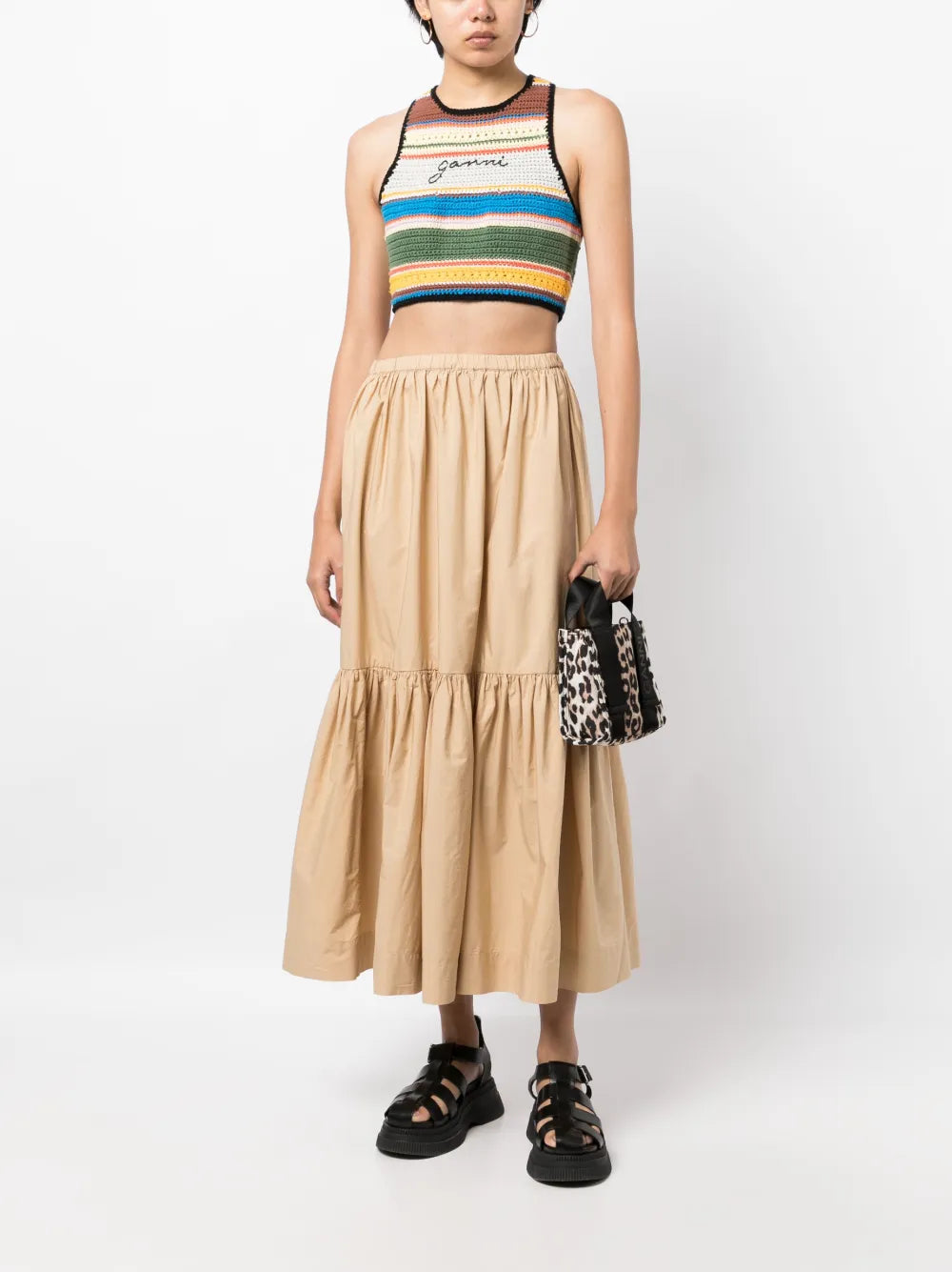 Flounce Tiered Organic Cotton Skirt