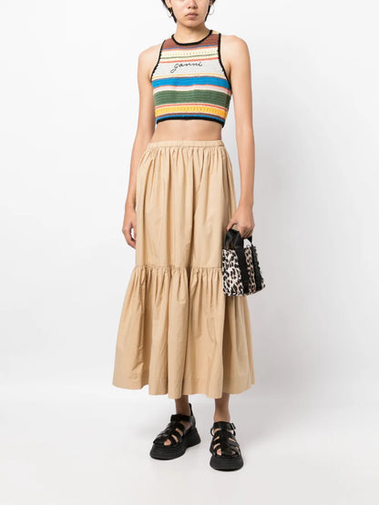 Flounce Tiered Organic Cotton Skirt
