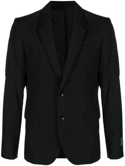 Notched-Lapels Single-Breasted Blazer
