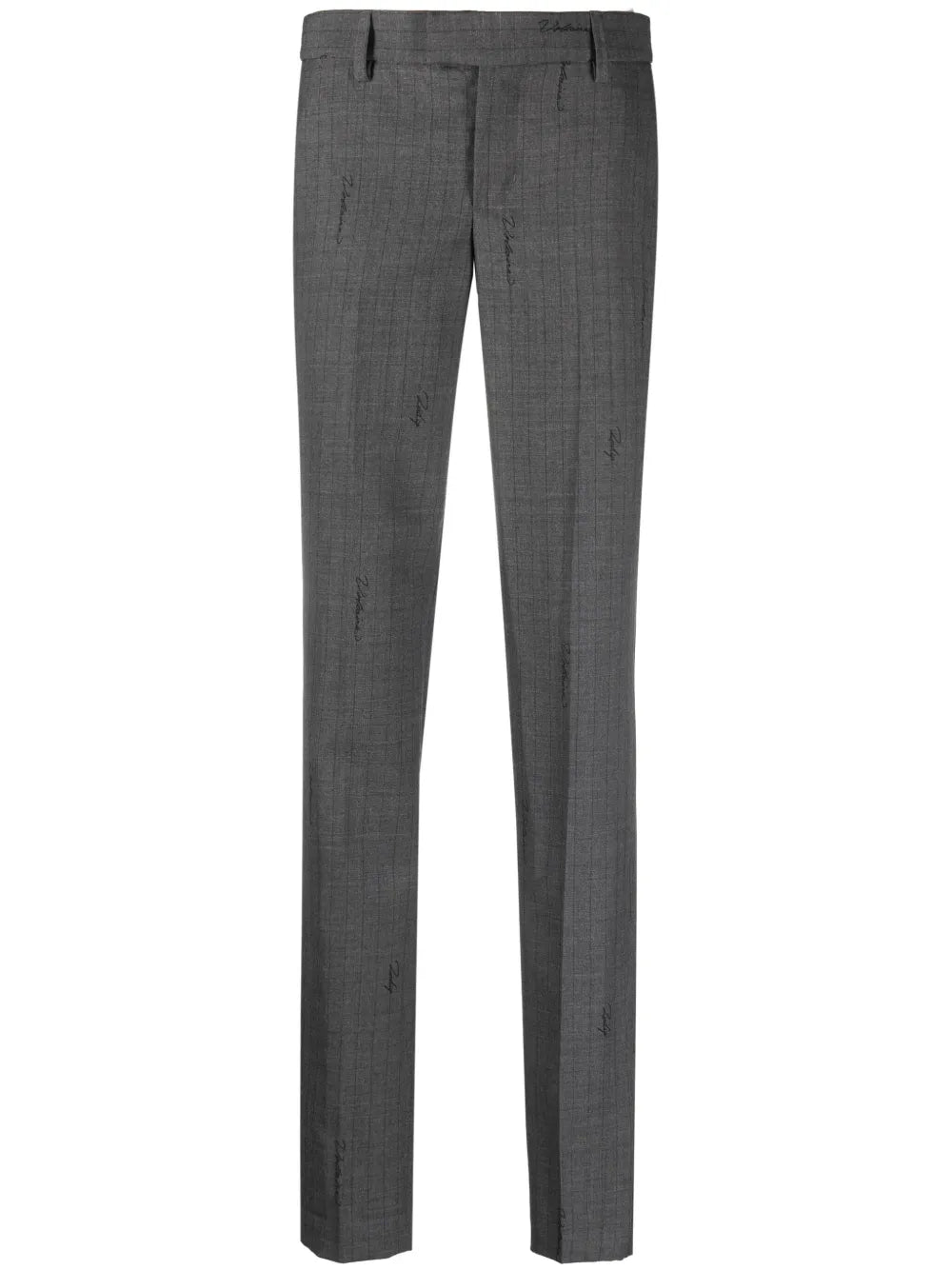 Prune Striped Slim Trousers