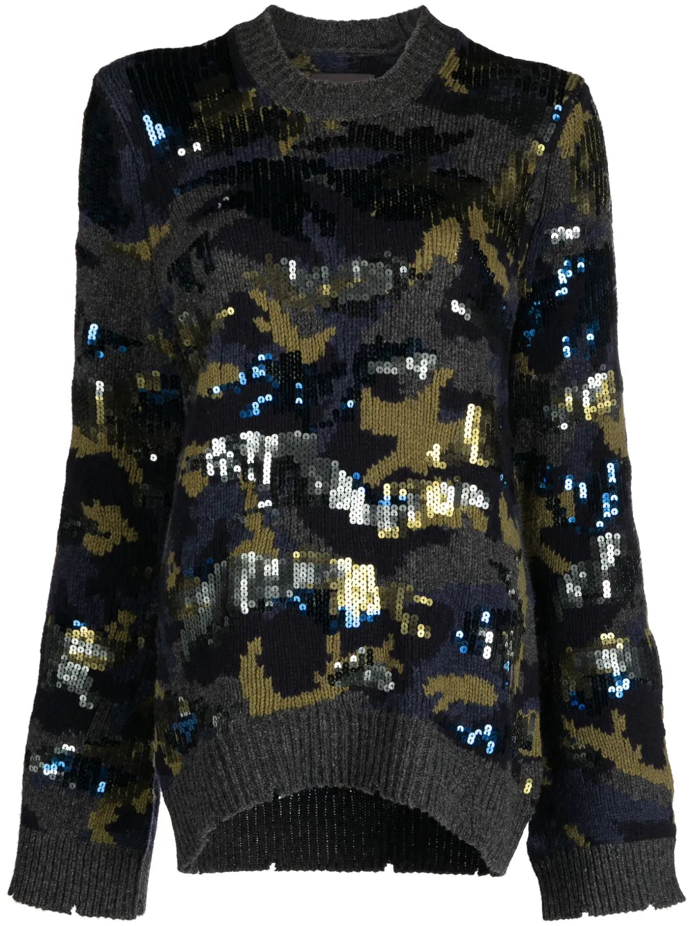 Sequin-Embellished Merino-Wool Jumper