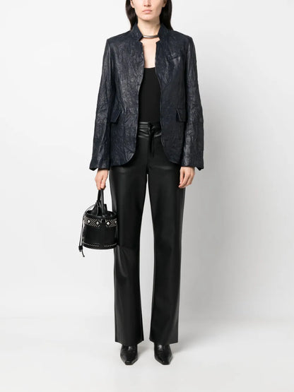 Verys Cuir Fróisse Leather Jacket