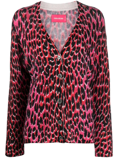 Mirka Leopard-Print Cardigan