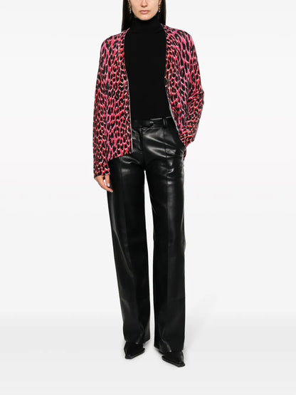 Mirka Leopard-Print Cardigan