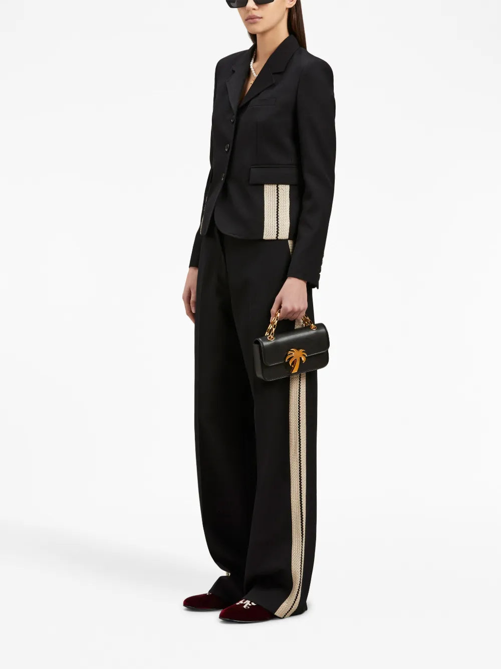 Knit-Tape Straight Trousers