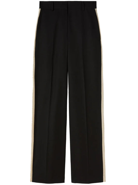 Knit-Tape Straight Trousers