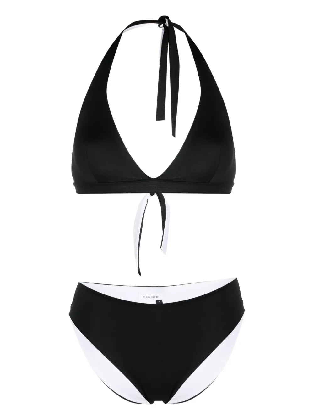 Self-Tie Halterneck Bikini Set