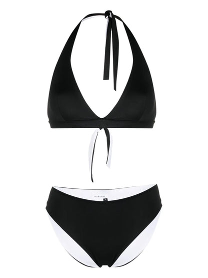 Self-Tie Halterneck Bikini Set