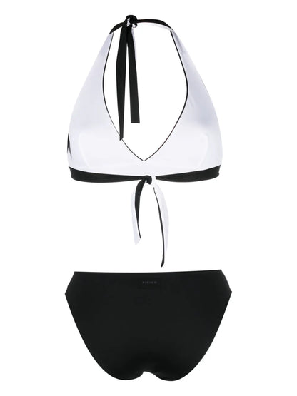 Self-Tie Halterneck Bikini Set
