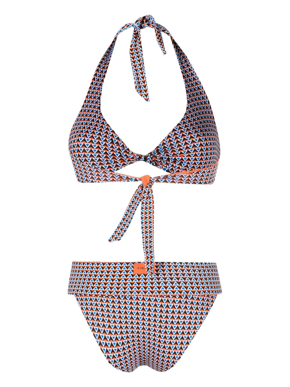 Geometric-Pattern Reversible Bikini Set