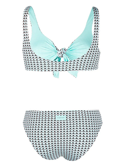 Geometric-Print Bikini Set